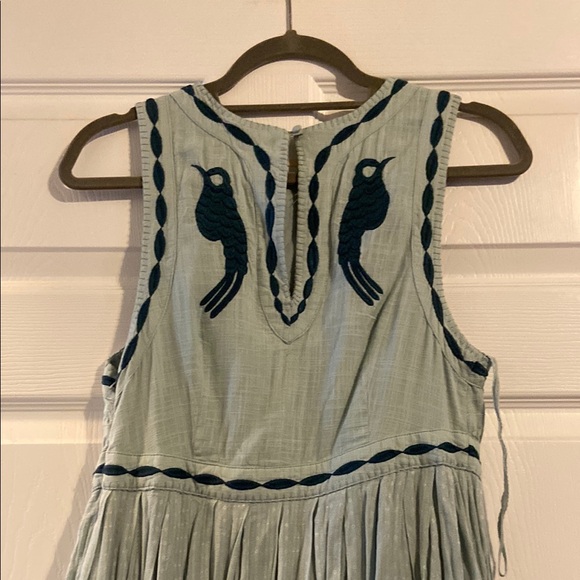 Free People Blue Embroidered Mini Dress - Picture 4 of 4